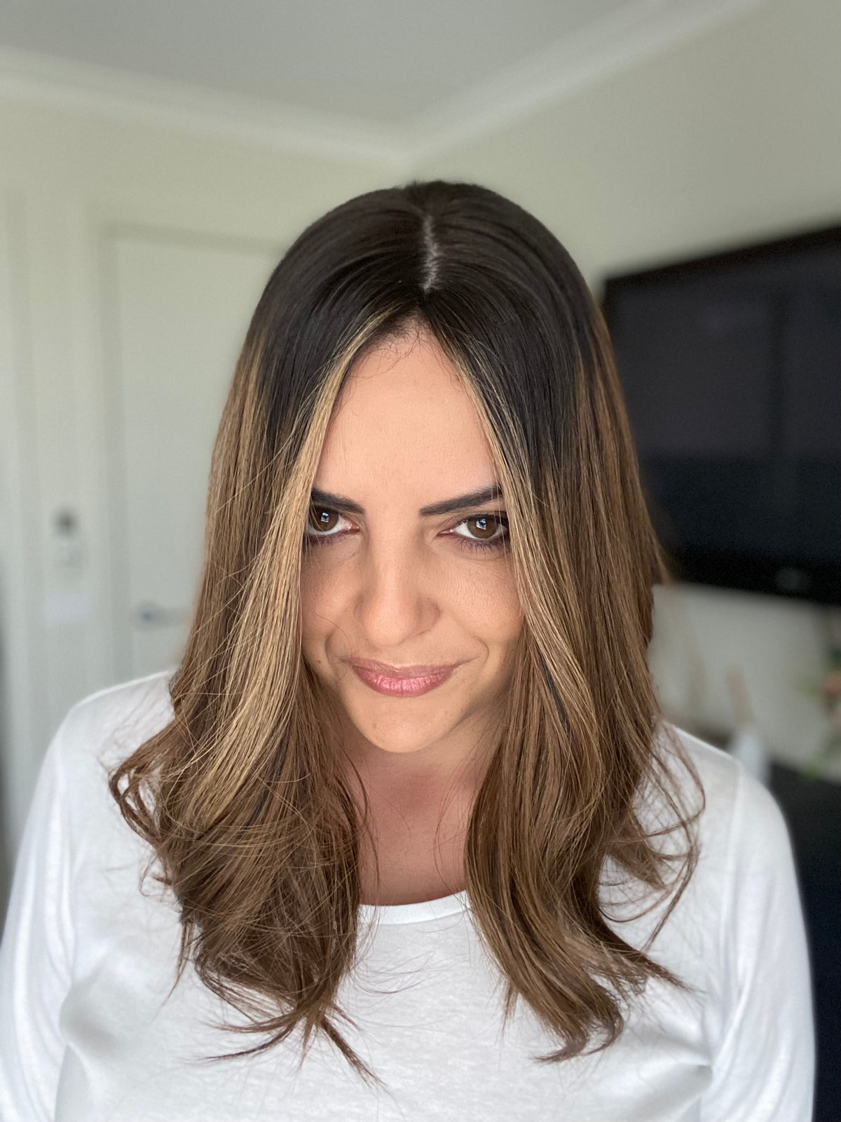 BELLA - Dark Brown Balayage - Hair Topper (5x7 cap)