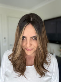 BELLA - Dark Brown Balayage - Hair Topper (5x7 cap)