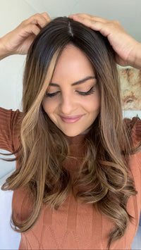 BELLA - Dark Brown Balayage - Hair Topper (5x7 cap)