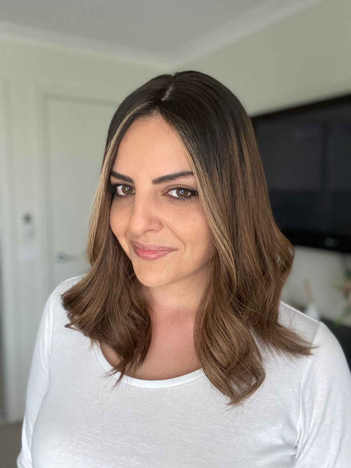 BELLA - Dark Brown Balayage - Hair Topper (5x7 cap)