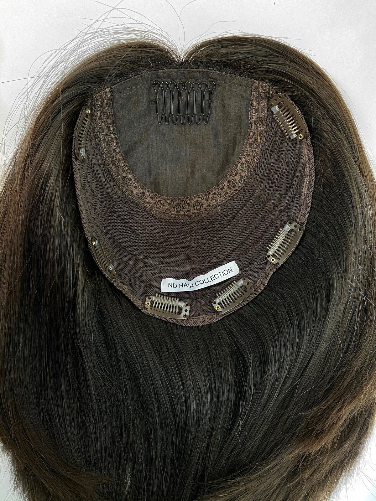 ANNA - Light brown w/ blonde highlights - Hair Topper (8x8 cap / 21-23")