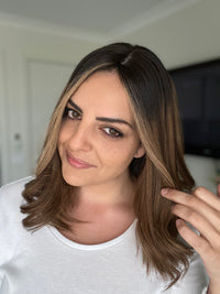 BELLA - Dark Brown Balayage - Hair Topper (5x7 cap)