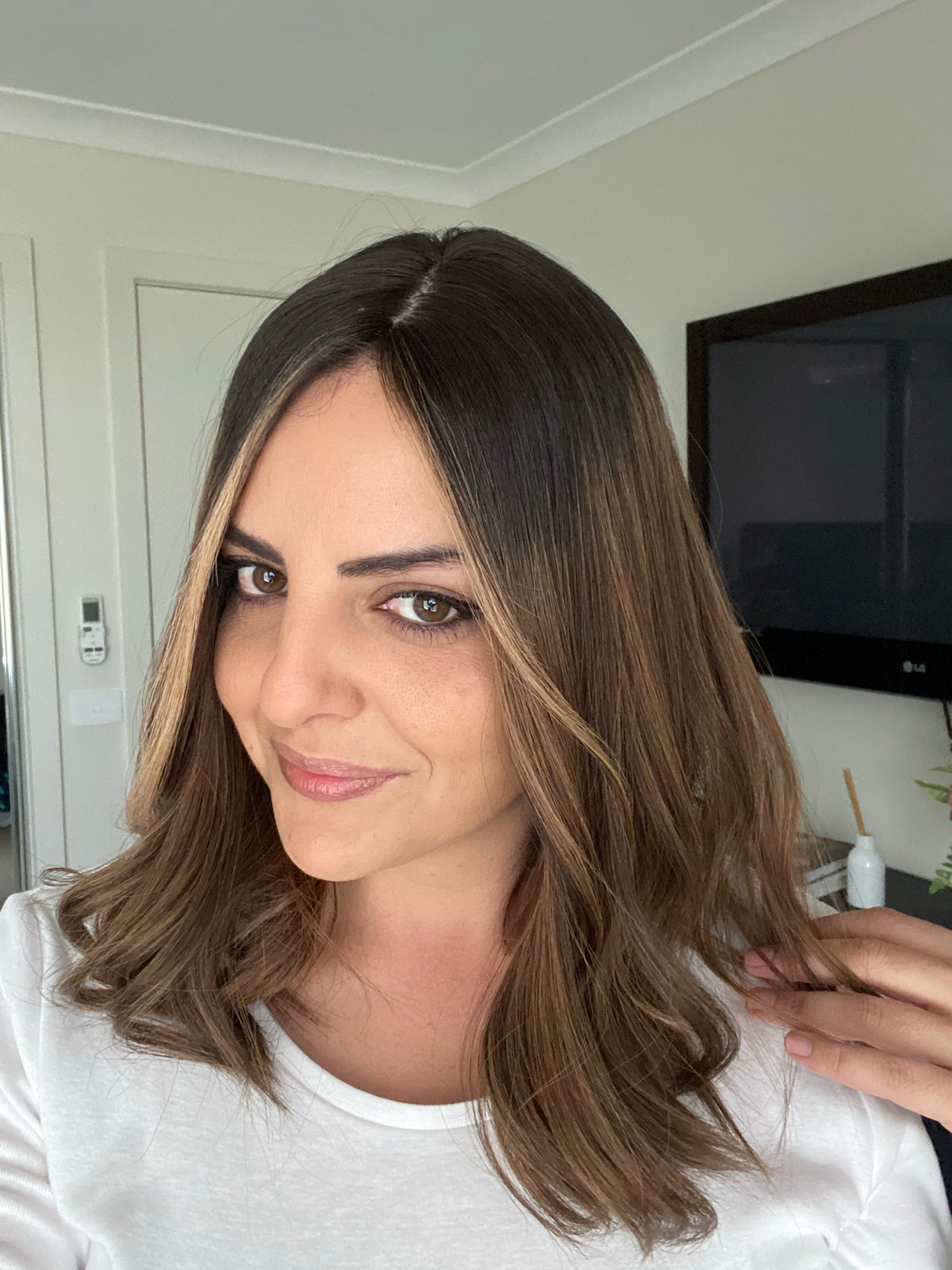 BELLA - Dark Brown Balayage - Hair Topper (5x7 cap)