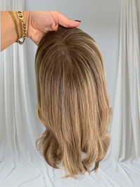 Adelaide- Chestnut Melt Balayage - Lace Top Hair Topper (8x8 cap / 16")
