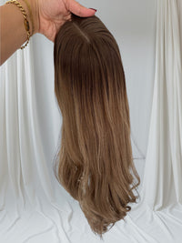 New - Crown Collection - Becky 8x8 cap, 18-20" Length #Hazelnut Balayage