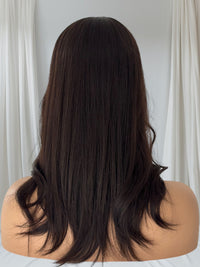 Ally - Dark Brown - Lace Top Hair Topper (8x8 cap / 18")