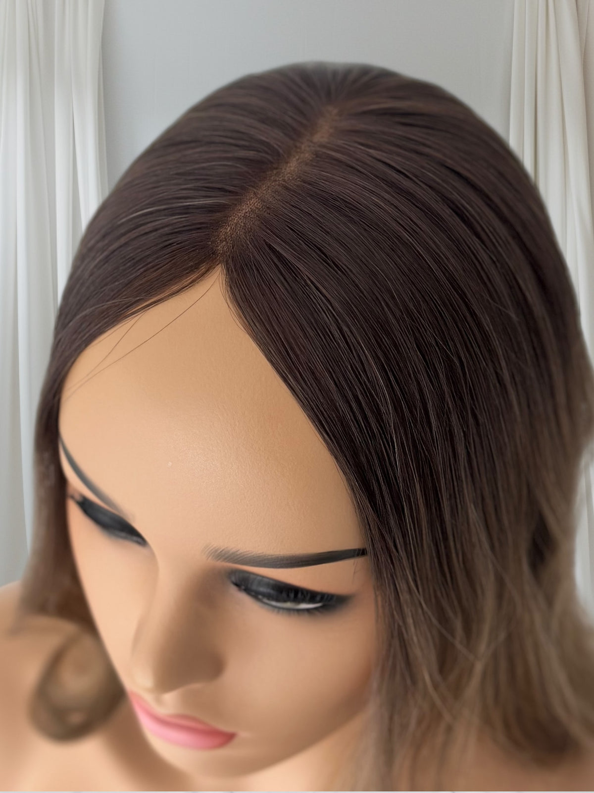 Ava - Mocha Melt Balayage - Lace Top Hair Topper (8x8 cap / 16")