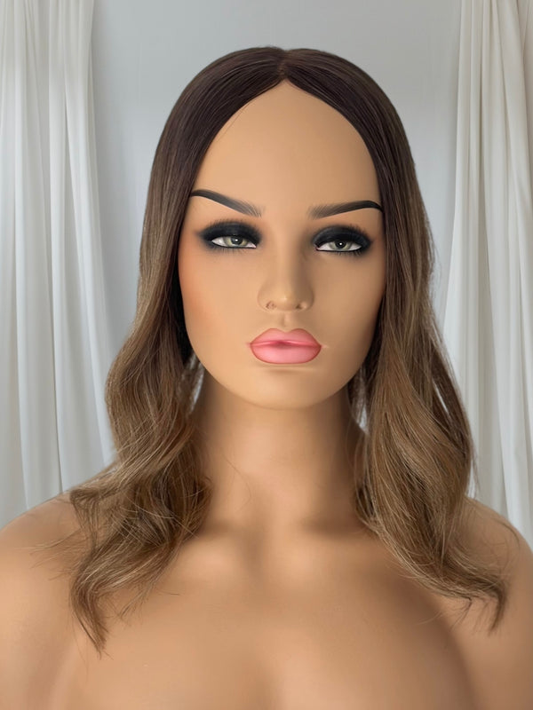 Ava - Mocha Melt Balayage - Lace Top Hair Topper (8x8 cap / 16")