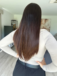 New - Emma Ombre- Dark Brown Ombre - Hair Topper (9x9 cap / 22-24")