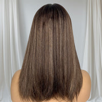 NEW- Ebony Wig - Brown with highlights (15- 16" Length /