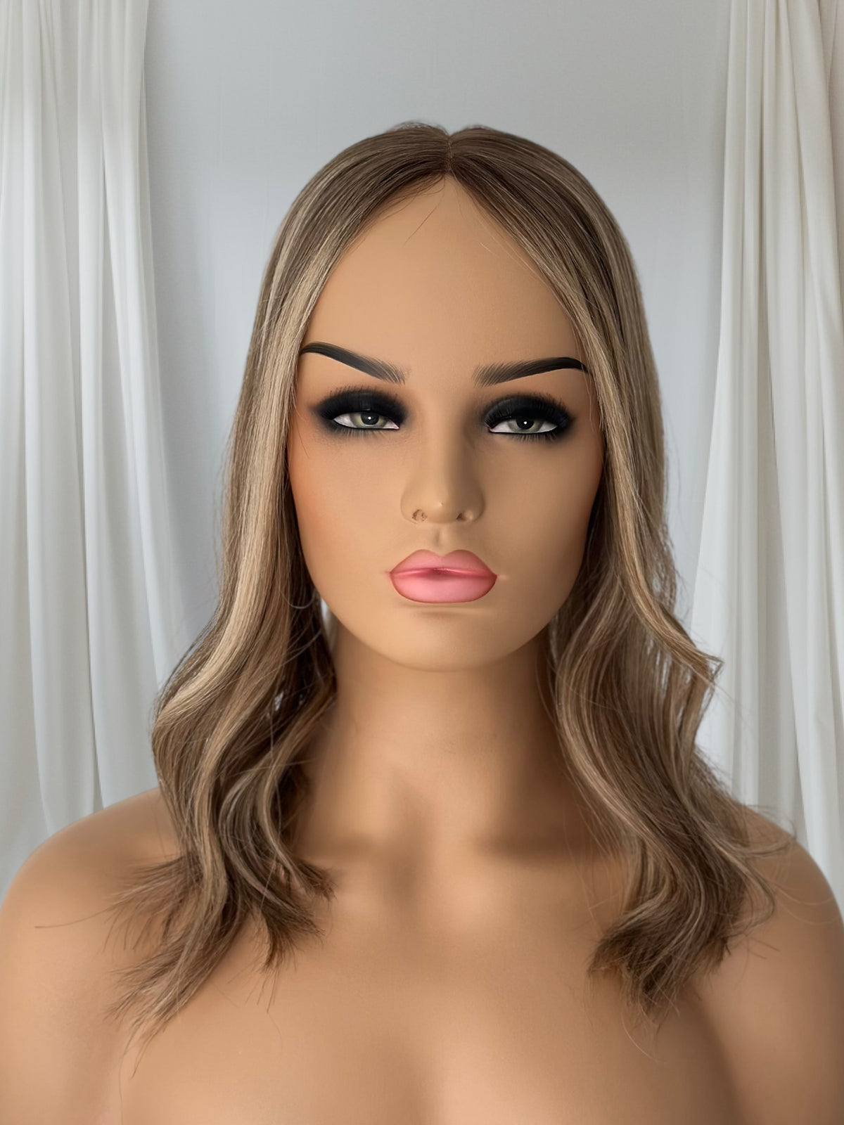 Adelaide- Chestnut Melt Balayage - Lace Top Hair Topper (8x8 cap / 16")