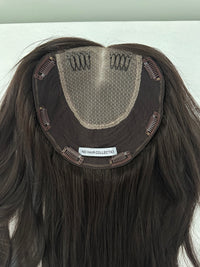 Ally - Dark Brown - Lace Top Hair Topper (8x8 cap / 18")
