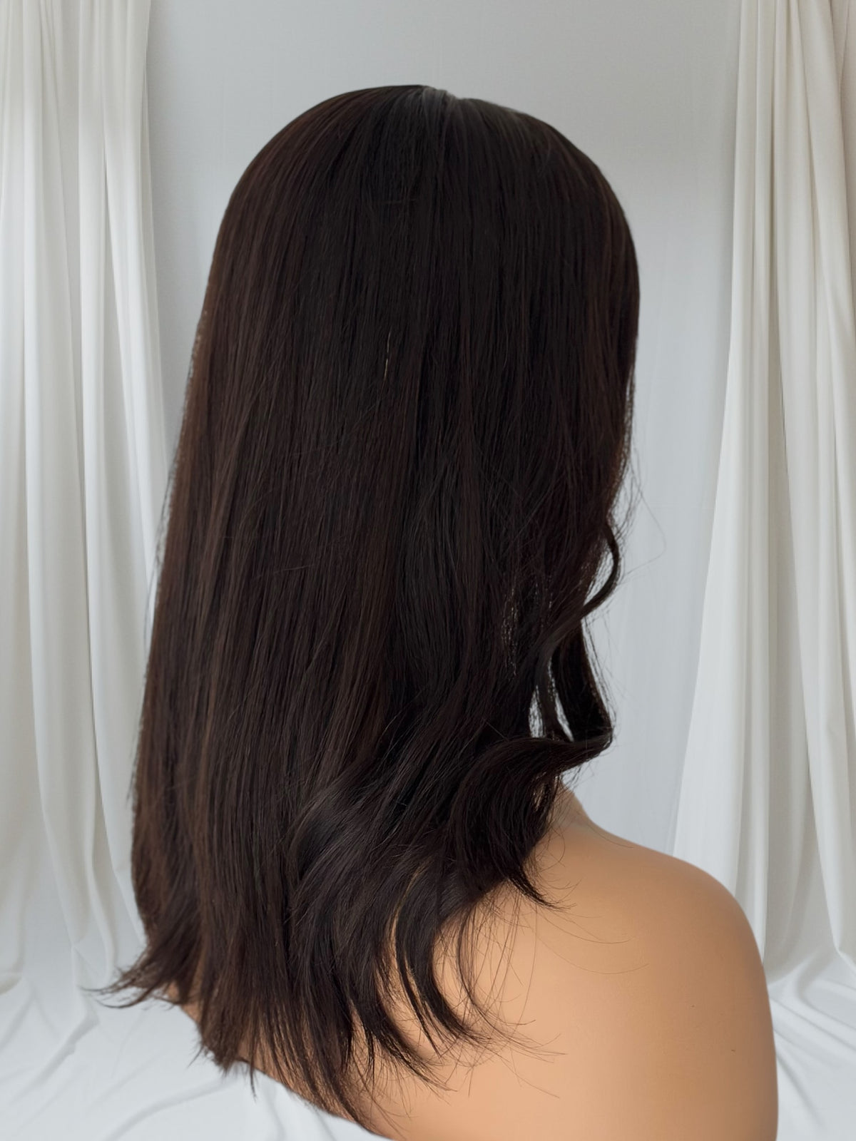 Ally - Dark Brown - Lace Top Hair Topper (8x8 cap / 18")