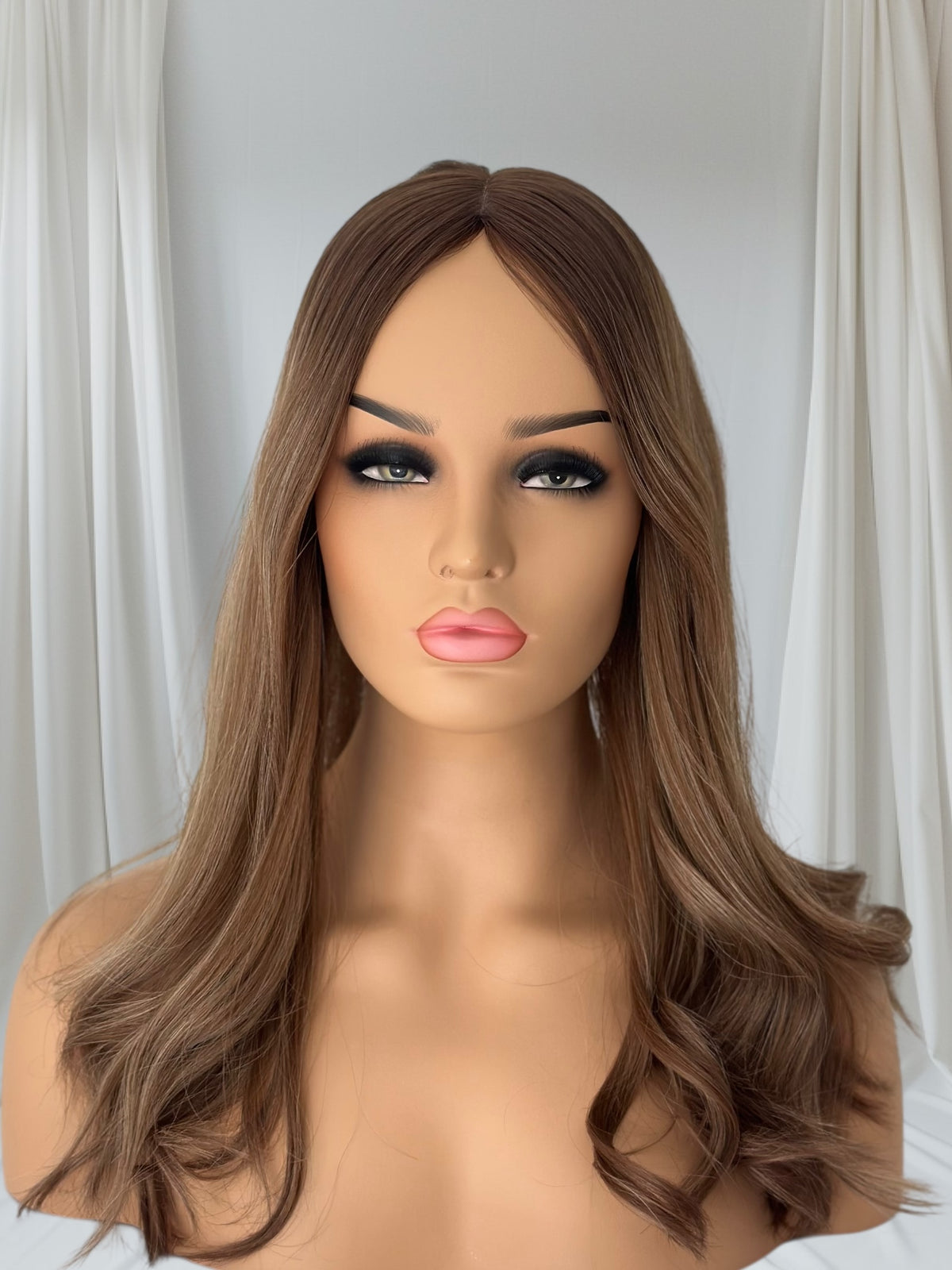 New - Crown Collection - Becky 8x8 cap, 18-20" Length #Hazelnut Balayage