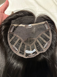 Sample - Dark brown - Lace top Hair Topper (8x8 cap / roughly 16" length)