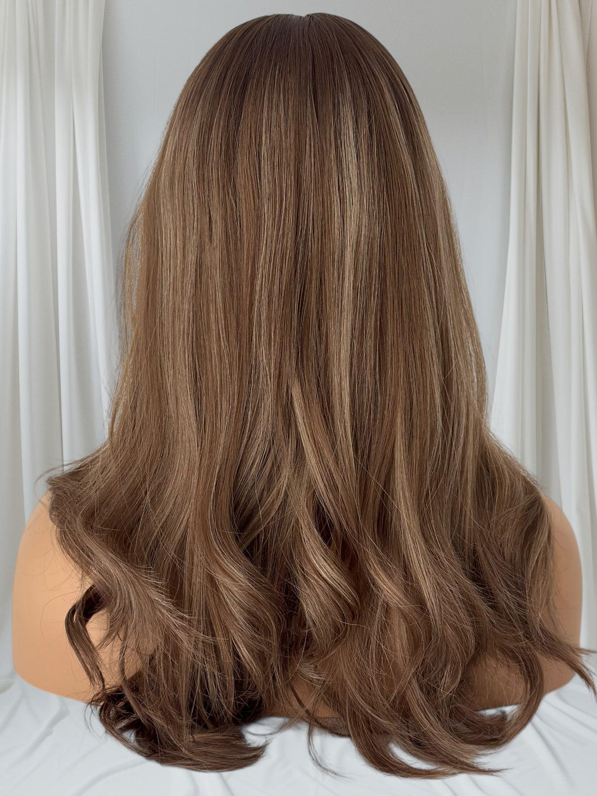 New - Crown Collection - Becky 8x8 cap, 18-20" Length #Hazelnut Balayage