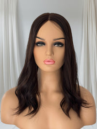 Ally - Dark Brown - Lace Top Hair Topper (8x8 cap / 18")