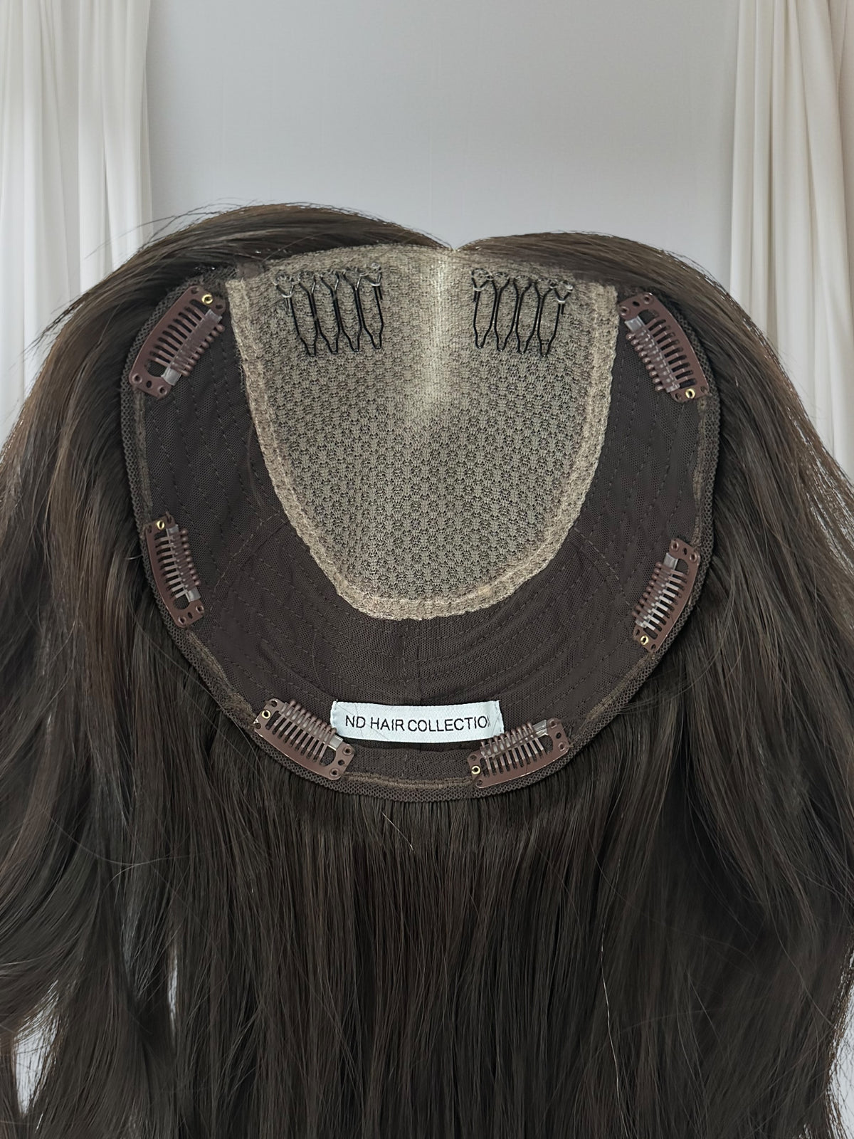 Ally - Dark Brown - Lace Top Hair Topper (8x8 cap / 20")