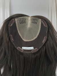 Ally - Dark Brown - Lace Top Hair Topper (8x8 cap / 20")