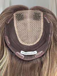 Anne- Brunette Toffee Blend - Lace Top Hair Topper (8x8 cap / 16")