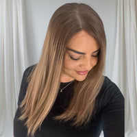 NEW- Becky Wig - Brown with highlights (15- 16" Length