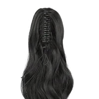 NEW - Premium Synthetic Claw Clip Ponytail Extension - Black - Glam Wave