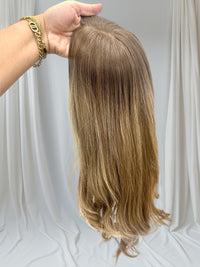 Crown Collection - Becky 8x8 cap, 18-20" Length #Hazelnut Balayage