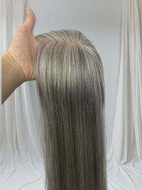 Salt & Pepper - Lace Top Hair Topper (8x8 cap / 16" & 18")