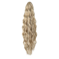 Premium Synthetic Claw Clip Ponytail Extension -Champagne Blonde - Water Wave