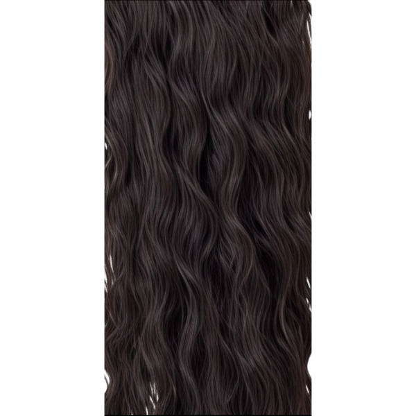 Premium Synthetic Claw Clip Ponytail Extension -Dark brown - Water Wave