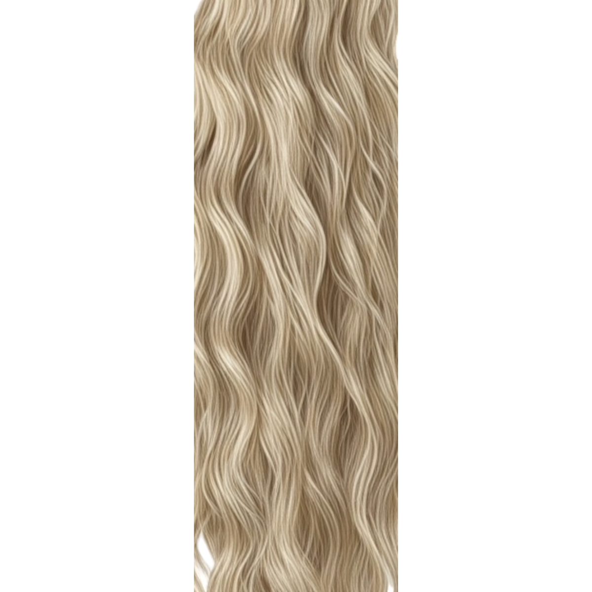 Premium Synthetic Claw Clip Ponytail Extension -Champagne Blonde - Water Wave
