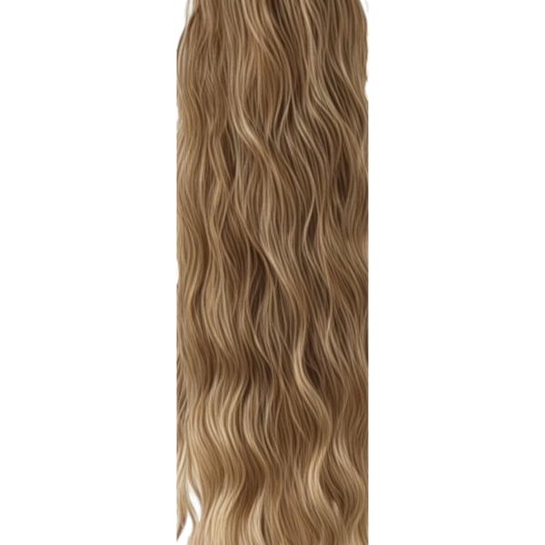 Premium Synthetic Claw Clip Ponytail Extension -Dirty Blonde 26" - Water Wave