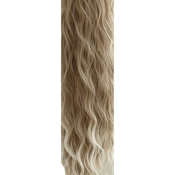 Premium Synthetic Claw Clip Ponytail Extension -Sunkissed Balayage - Water Wave